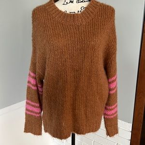 Aerie brown and pink sweater